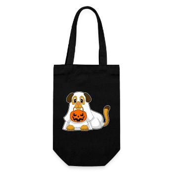 Dog Halloween Pumpkin - Gift Bag for Bottles - black - Front
