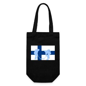 Finnland, mein Land meine Flagge! - Geschenkbeutel für Flaschen - Schwarz - Vorne