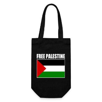 Free palestine - Gift Bag for Bottles - black - Front