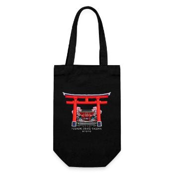 Torii Japan, Kyoto, Fushimi Inari Shrine - Taisha - Gift Bag for Bottles - black - Front
