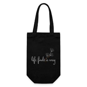Life finds a way - Dandelion - Gift Bag for Bottles - black - Front