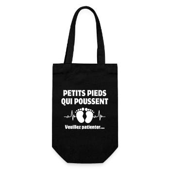 futur papa, future maman, bébé - Sac à bouteille - noir - Devant