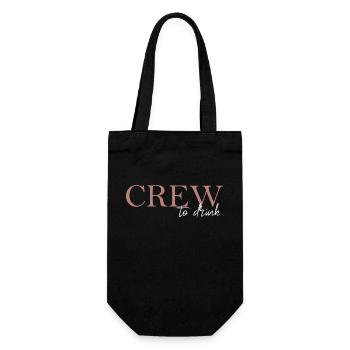 Crew to drink - Gift Bag for Bottles - black - Front