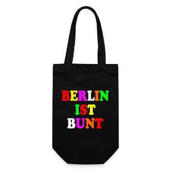 Berlin ist bunt - Geschenkbeutel für Flaschen - Schwarz - Vorne