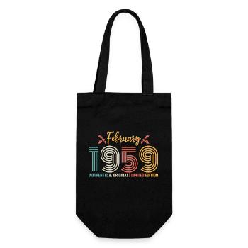 Février 1959 anniversaire Février 1959 rétro - Sac à bouteille - noir - Devant