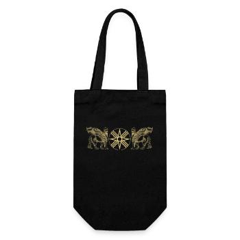 Faravahar Sumer Lamassu Persia Iran Babylon - Gift Bag for Bottles - black - Front