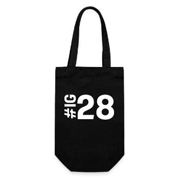 IG28 - Geschenkbeutel für Flaschen - Schwarz - Vorne