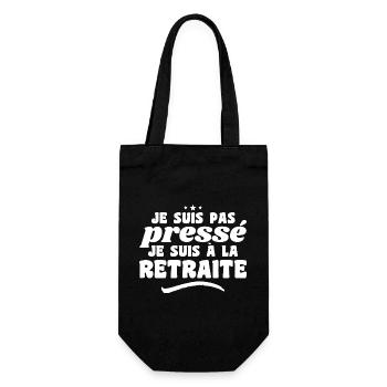 Je suis Pas Pressé Je Suis à La Retraite - Sac à bouteille - noir - Devant