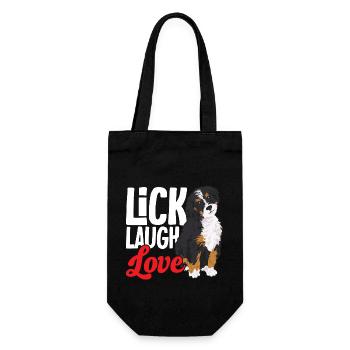 Bernedoodle Dog - Gift Bag for Bottles - black - Front