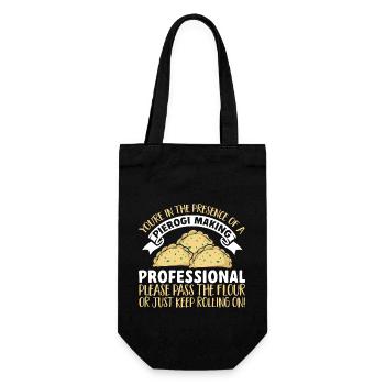 Polish Food Pierogi - Gift Bag for Bottles - black - Front
