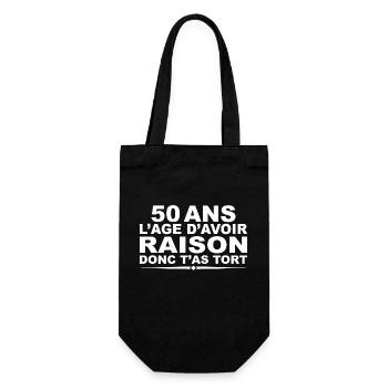 50 ans | Humour Cadeau D’anniversaire 50 ans - Sac à bouteille - noir - Devant