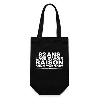 82 years old | Humor 82 Years Birthday Gift - Gift Bag for Bottles - black - Front