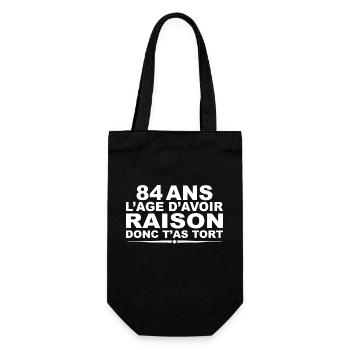 84 years old | Humor Birthday Gift 84 years old - Gift Bag for Bottles - black - Front