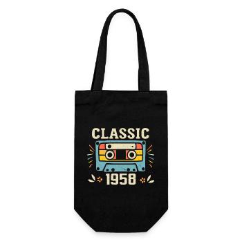 Vintage 1958 Cassette D'anniversaire Rétro 1958 - Sac à bouteille - noir - Devant