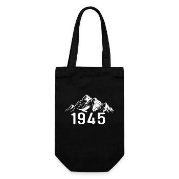 Vintage-Geburtstag 1945 – Retro-Geschenkidee aus dem Jahr 1945 - Geschenkbeutel für Flaschen - Schwarz - Vorne