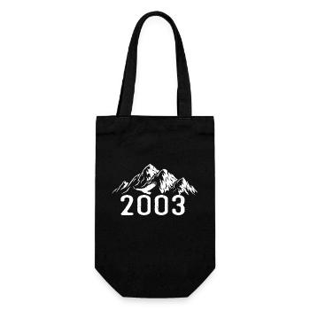 Vintage Geburtstag 2003 - Retro Geschenkidee 2003 - Geschenkbeutel für Flaschen - Schwarz - Vorne