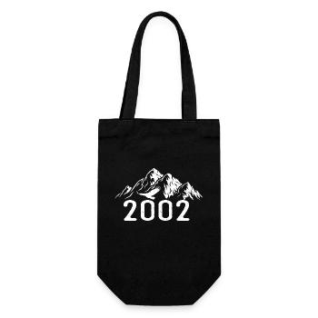 Vintage Geburtstag 2002 - Retro Geschenkidee 2002 - Geschenkbeutel für Flaschen - Schwarz - Vorne