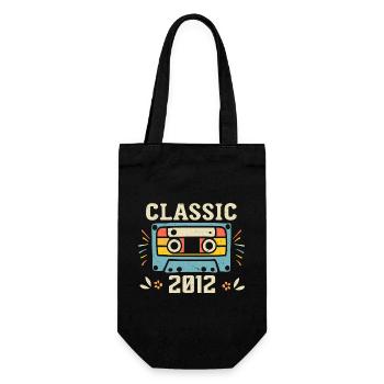 Vintage 2012 Cassette D'anniversaire Rétro 2012 - Sac à bouteille - noir - Devant