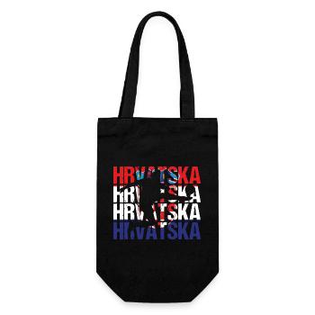 Hrvatska Kroatien Fußball - Geschenkbeutel für Flaschen - Schwarz - Vorne