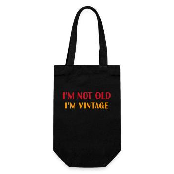 I'm not old, I'm vintage - Gift Bag for Bottles - black - Front