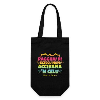 Sicily t-shirt t-shirt Sicilian proverb - Gift Bag for Bottles - black - Front
