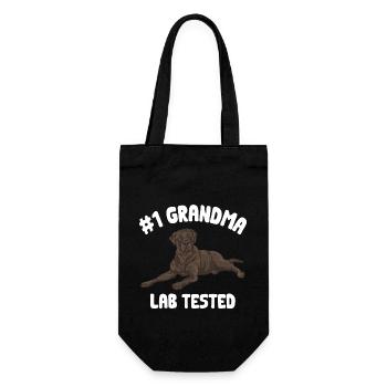 Chocolate Brown Labrador Retriever Dog - Gift Bag for Bottles - black - Front