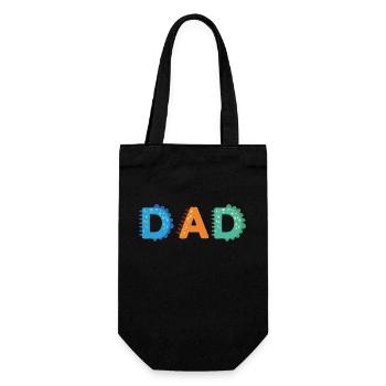 Dad of the Birthday Monster 1st Birthday Family - Gift Bag for Bottles - black - Front
