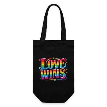 L’AMOUR GAGNE : Célébrez la fierté et l’unité - Sac à bouteille - noir - Devant