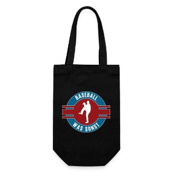 Baseball Was Sonst Baseballer Team Mannschaft - Geschenkbeutel für Flaschen - Schwarz - Vorne