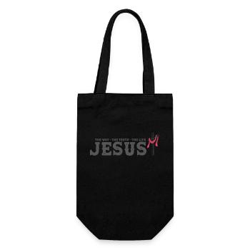 The Way The Truth The Life - Jesus - 1 Cross 3 - Gift Bag for Bottles - black - Front