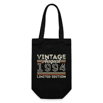 August 1994 Legende seit August 1994 Vintage 1994 - Geschenkbeutel für Flaschen - Schwarz - Vorne
