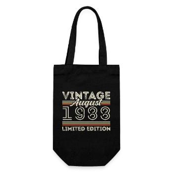 August 1988 Legende seit August 1988 Vintage 1988 - Geschenkbeutel für Flaschen - Schwarz - Vorne