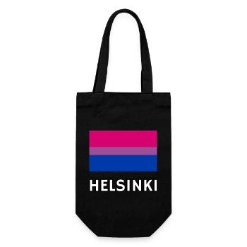 Bi Pride Flagge Helsinki - Geschenkbeutel für Flaschen - Schwarz - Vorne