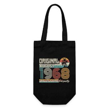August 1968 Birthday August 1968 Gift - Gift Bag for Bottles - black - Front
