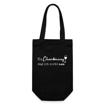 Chardonnay? Yes! (white edition) - Gift Bag for Bottles - black - Front