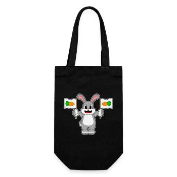 Rabbit Carrot - Gift Bag for Bottles - black - Front