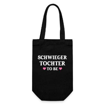 Zukünftige Schwiegertochter Hochzeit Braut Tochter - Geschenkbeutel für Flaschen - Schwarz - Vorne