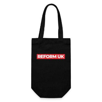 Reform UK, Tee & Hoodies - Gift Bag for Bottles - black - Front