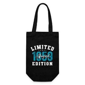 65th Birthday Original August 1959 Year 1959 - Gift Bag for Bottles - black - Front