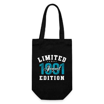 33rd birthday Original August 1991 Year 1991 - Gift Bag for Bottles - black - Front