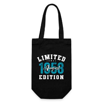 66th birthday Original August 1958 Year 1958 - Gift Bag for Bottles - black - Front