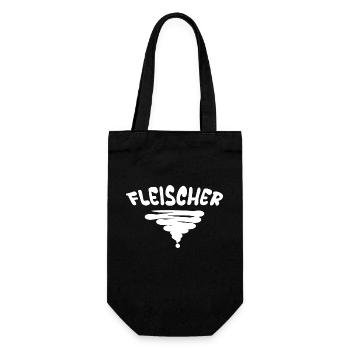 Fleischer - Geschenkbeutel für Flaschen - Schwarz - Vorne