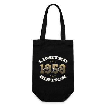 66th Birthday Original August 1958 Born 1958 - Gift Bag for Bottles - black - Front