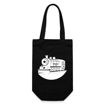 Dessin de locomotive - Sac à bouteille - noir - Devant