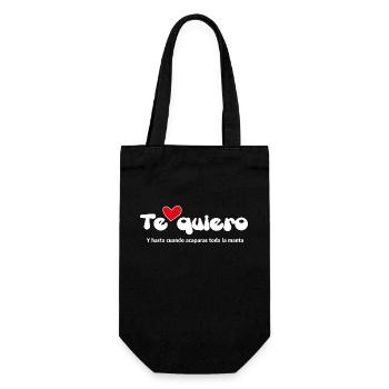 "ICH LIEBE DICH" - Lustige Zitate Paare 06 - Geschenkbeutel für Flaschen - Schwarz - Vorne