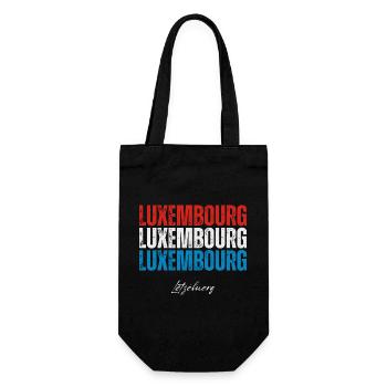 Flag of Luxembourg, Luxembourg pride - Gift Bag for Bottles - black - Front