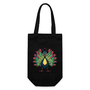 Peacock Bird Halloween Comic Funny - Gift Bag for Bottles - black - Front