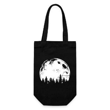 Forest Moon Tree Space Space Symbol Logo icon - Gift Bag for Bottles - black - Front