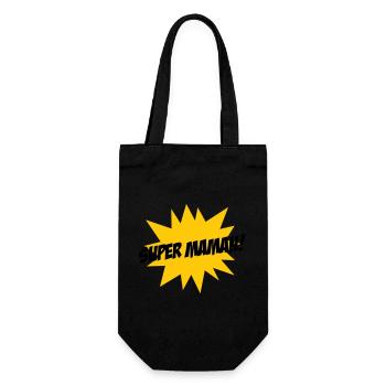 Super Maman - Fête des Mères - Sac à bouteille - noir - Devant