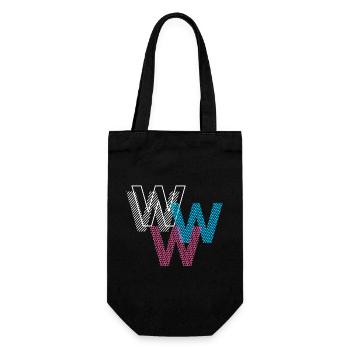 W Buchstabe - Geschenkbeutel für Flaschen - Schwarz - Vorne